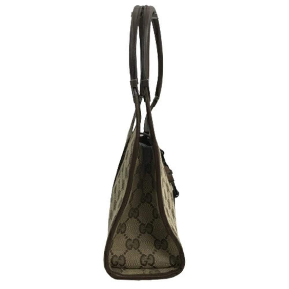 Gucci Handbag Jackie GG Canvas Shoulder Bag Tote Clutch Beige Brown - Picture 3 of 10